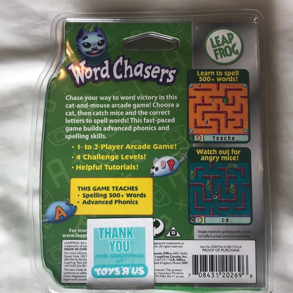 New Leapster Games - Word Chasers and Cosmic Math - Picture 5 of 5